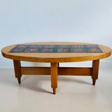 Oval coffee table by Guillerme and Chambron for "Your home", France 60s