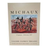 Affiche originale exposition Henri Michaux Paris 1987