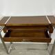 Console de style Art déco en bois et métal chromé