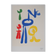 Joan miro: surrealist woman and her children, signed lithograph