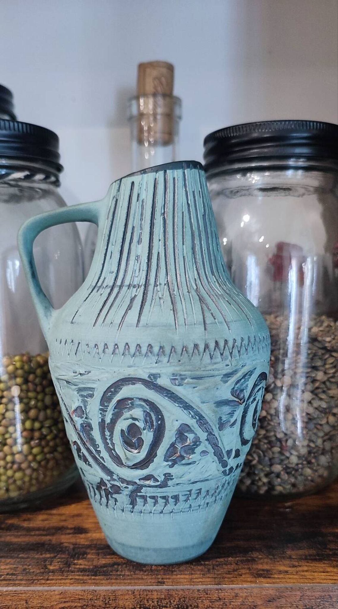 Vase pichet terre cuite vintage