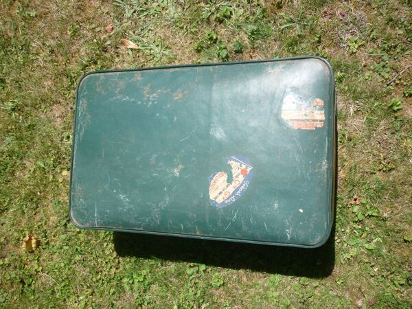 Valise en fibre vulcanisée vintage