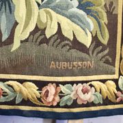 AUBUSSON tapestry, 20th century, "Verdure Oiseau" (Greenery with Bird)