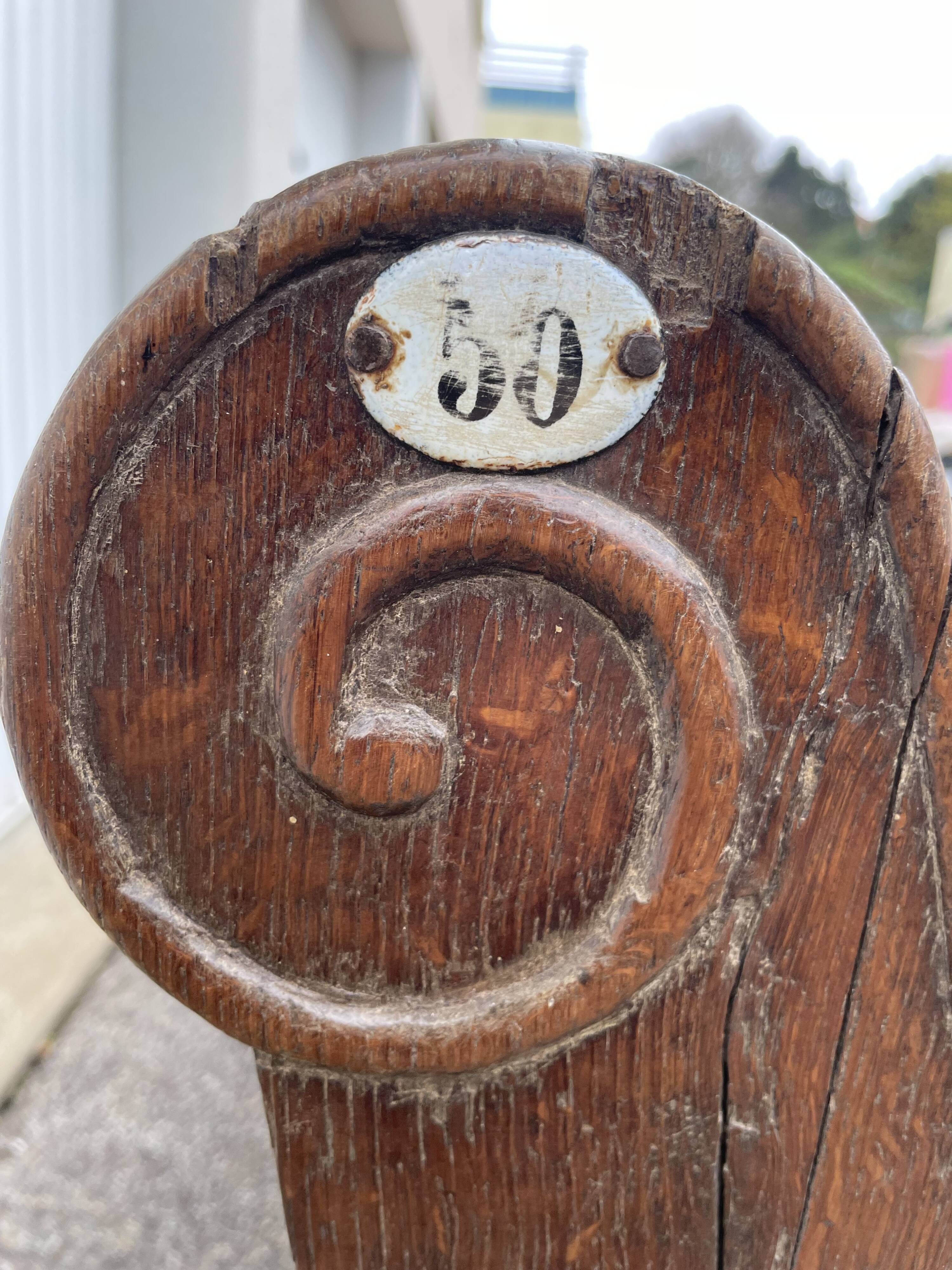 Vintage church pew
