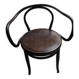 Curved wooden office armchair, Konh edition in Austria