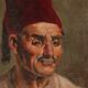 Portrait Maghrebin man 20th signed Jean Borin