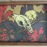 Small pyrographed tray