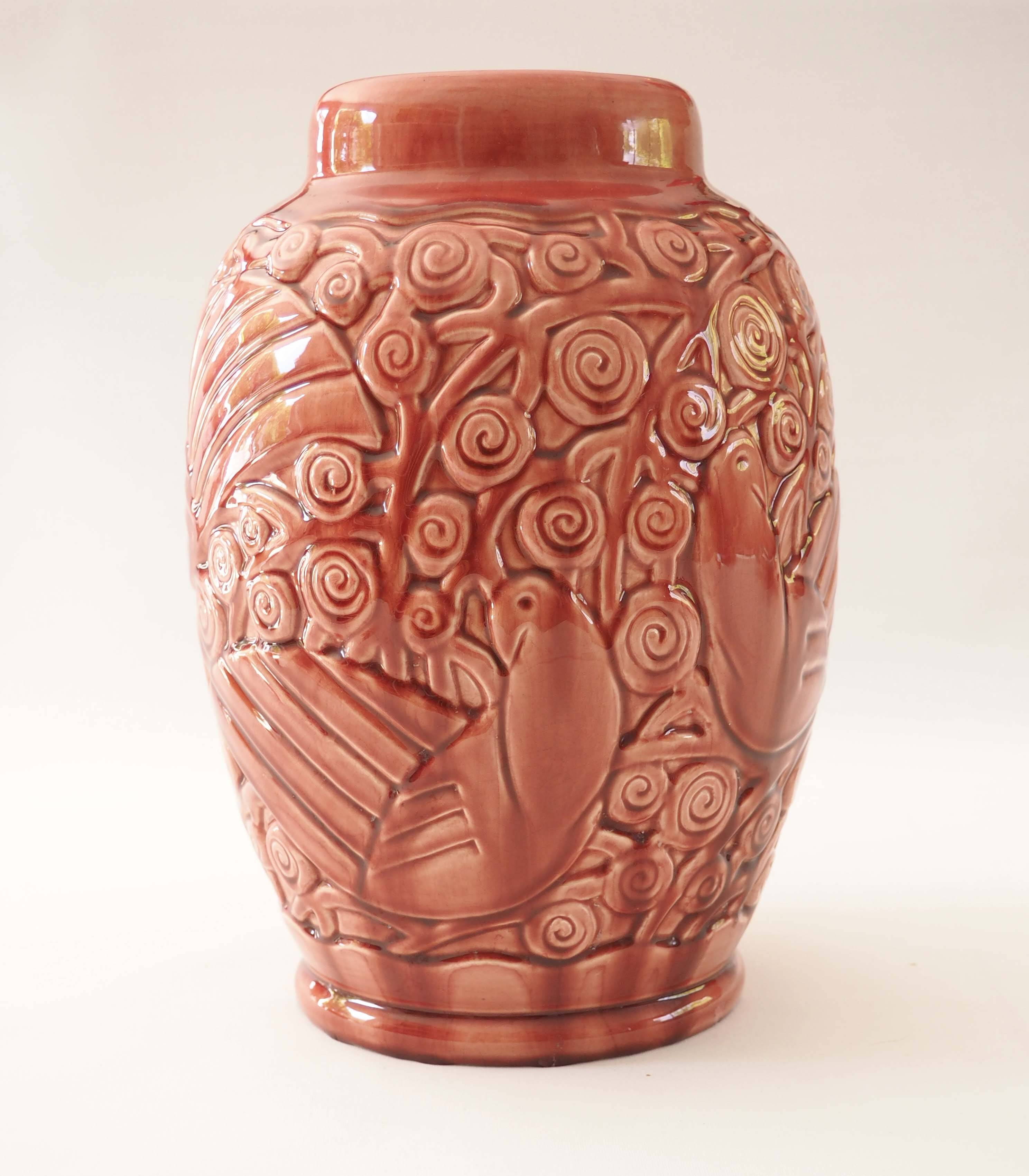 Grand vase art déco St Clément
