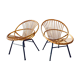 Pair of "shell" armchairs 50s / 60s