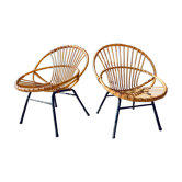Pair of "shell" armchairs 50s / 60s