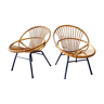Paire de fauteuils « coquille » années 50 / 60