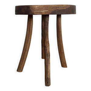 Tabouret Bois brutaliste