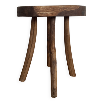 Brutalist Wooden Stool