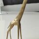 African giraffe figurine in polished brass. high 20 cm