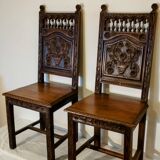 Paire de chaises bretonnes fin 19e siècle