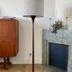 Art Deco floor lamp in solid mahogany 1940s