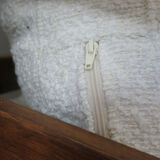 Armchair wood and fabric buckle