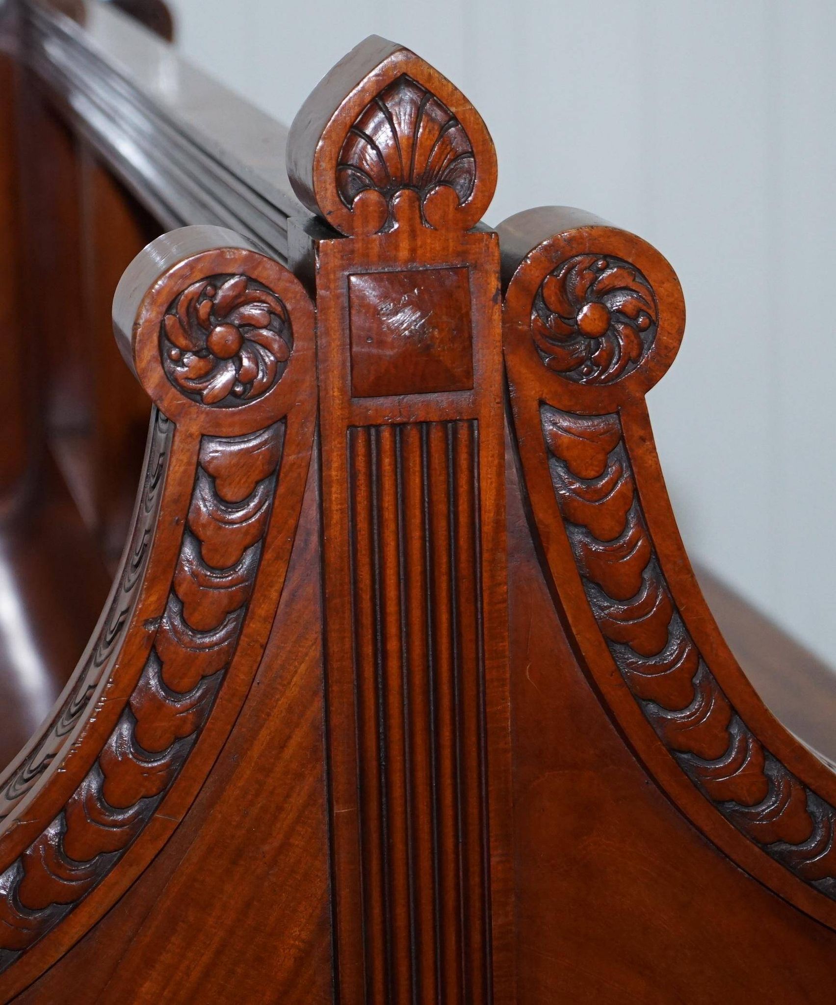 Victorian Double-Faced Carved Walnut Gallery Bench