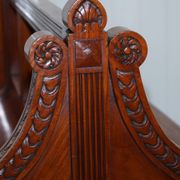 Victorian Double-Faced Carved Walnut Gallery Bench