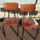 Set of 6 Dutch and metal school chairs - adult