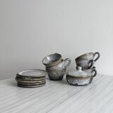 Handcrafted stoneware coffee set