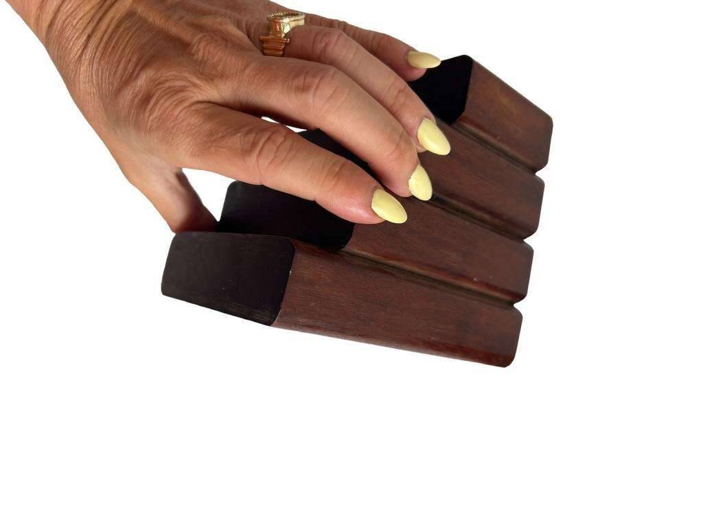 Vintage wooden bookends / book stand / decor