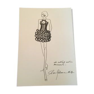 Illustration de mode Paco Rabanne "collection été 1991 "