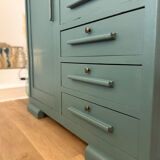 Art Deco Secretary Cabinet in solid wood