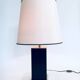 Hollywood Regency Style Black & Gold Square Table Lamp, 1970s