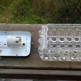 1970 bubbled glass wall light