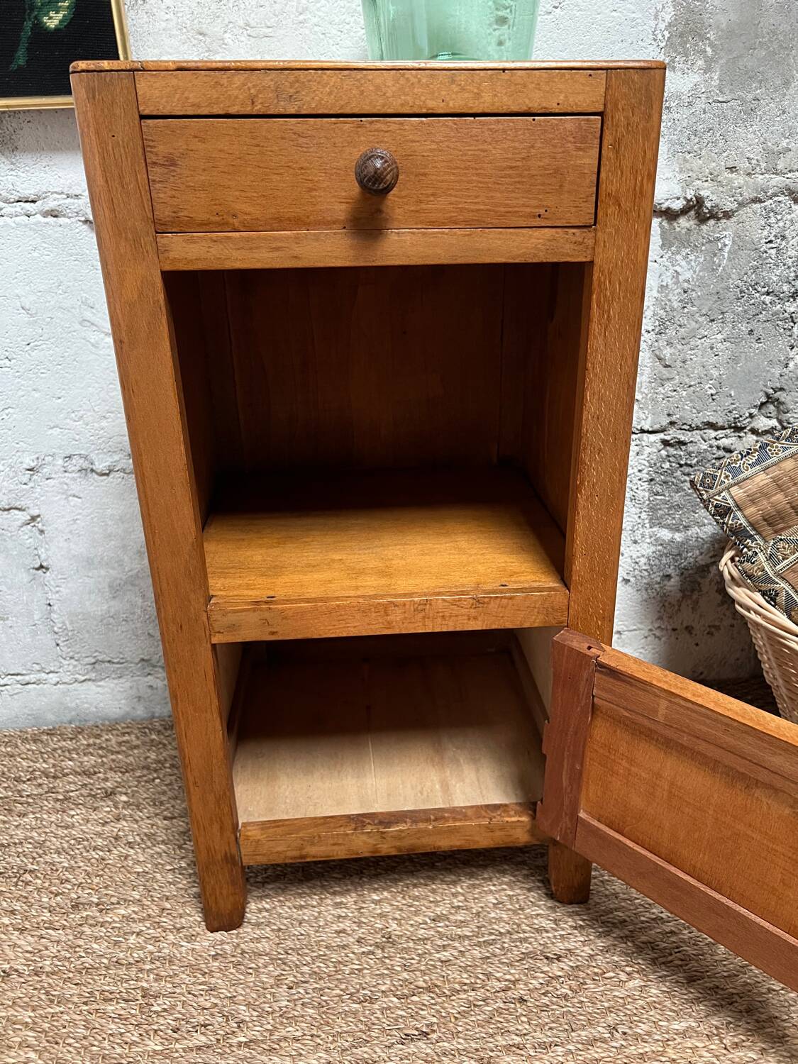 Honey bedside table from the 50s