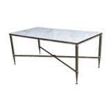Brass and marble coffee table - 20th century