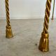 Antique console table in twisted gilded brass and glass Italian design from the 60s vintage table