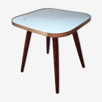 Table d'appoint pieds compas plateau formica