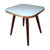 Side table feet compass tray formica