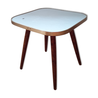 Side table feet compass tray formica