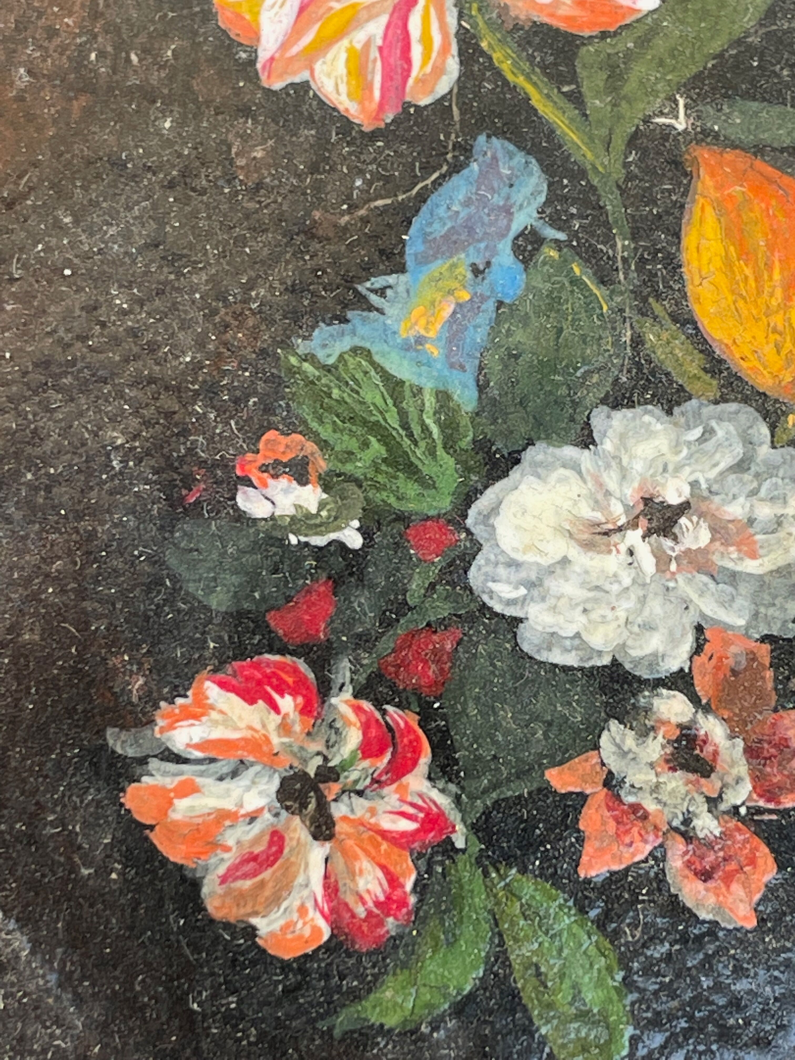 Miniature old still life painting table