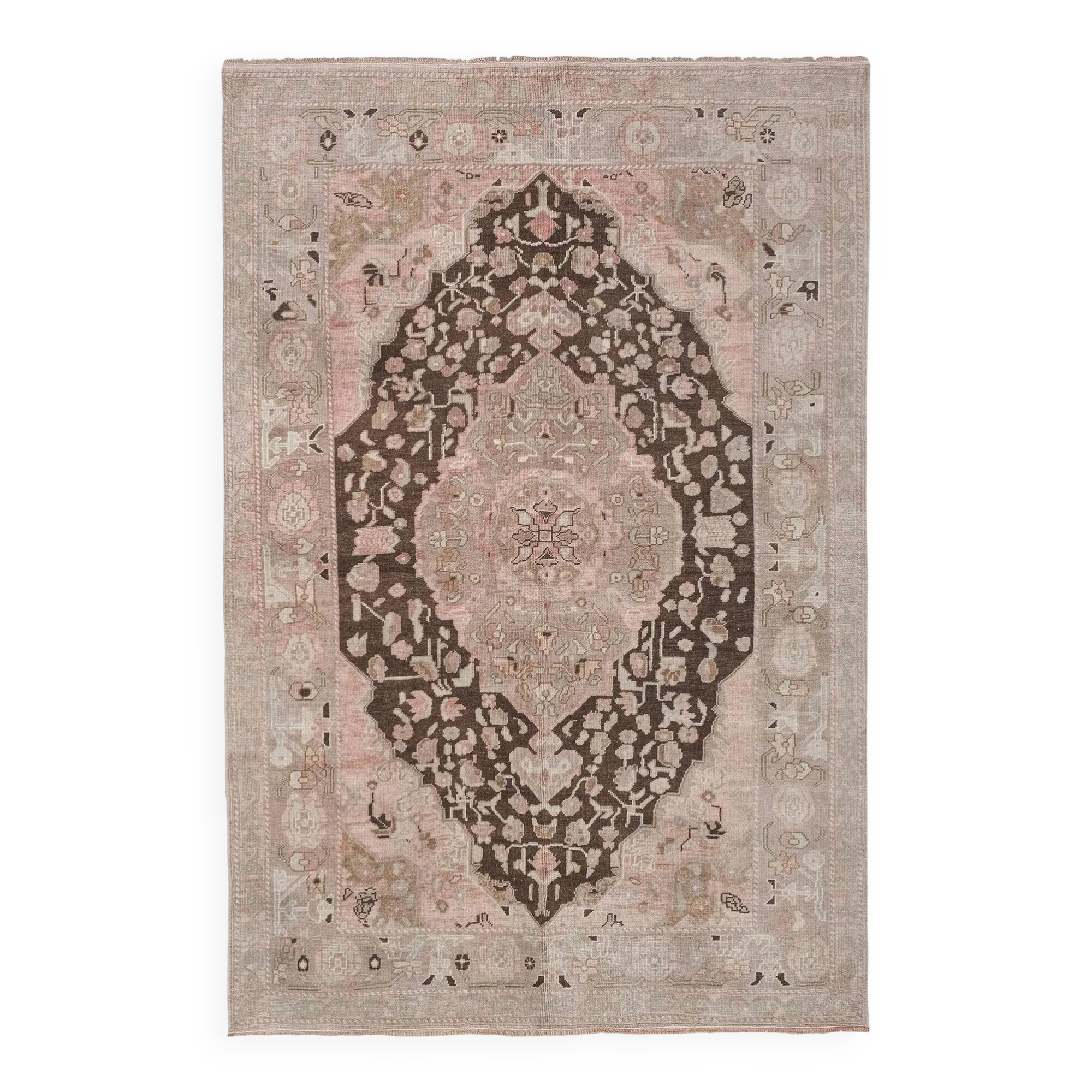 Vintage handmade Turkish rug 170x245 cm