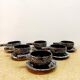 Six vintage Sars Poteries coffee cups, 1960