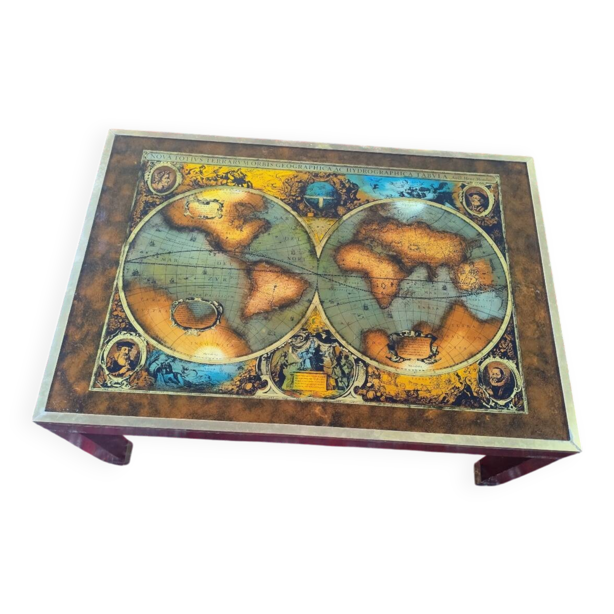 World Map Coffee Table Maison Jansen