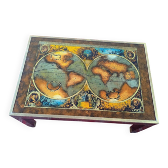 World Map Coffee Table Maison Jansen