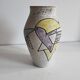 Glazed ceramic vase "fat lava" with abstract decoration Signed Marius Bessone