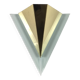 Post modern triangular brass wall light, 1990