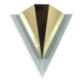 Post modern triangular brass wall light, 1990