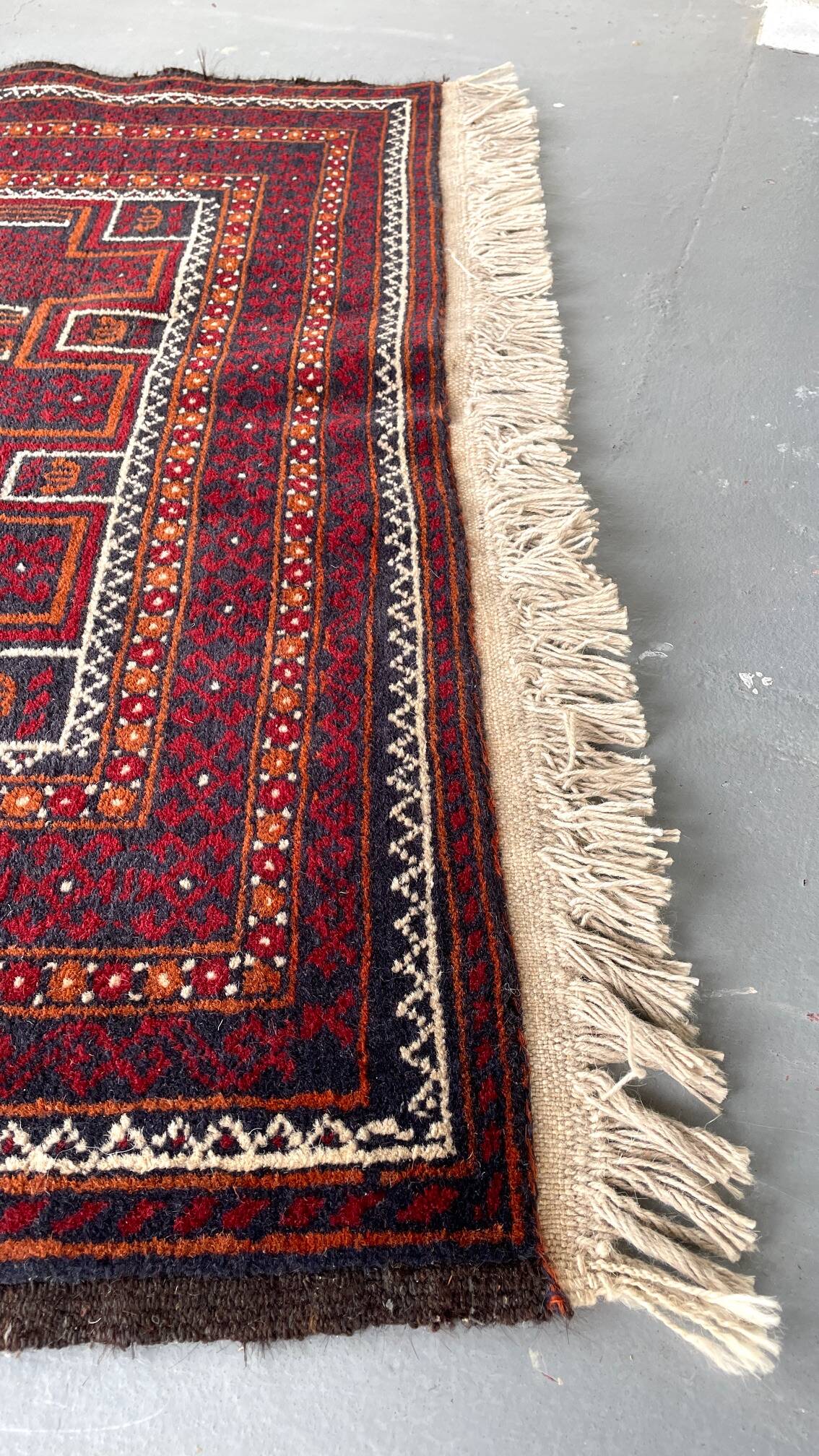 Artisanal orient rug pure vintage wool - 102cm x 204cm