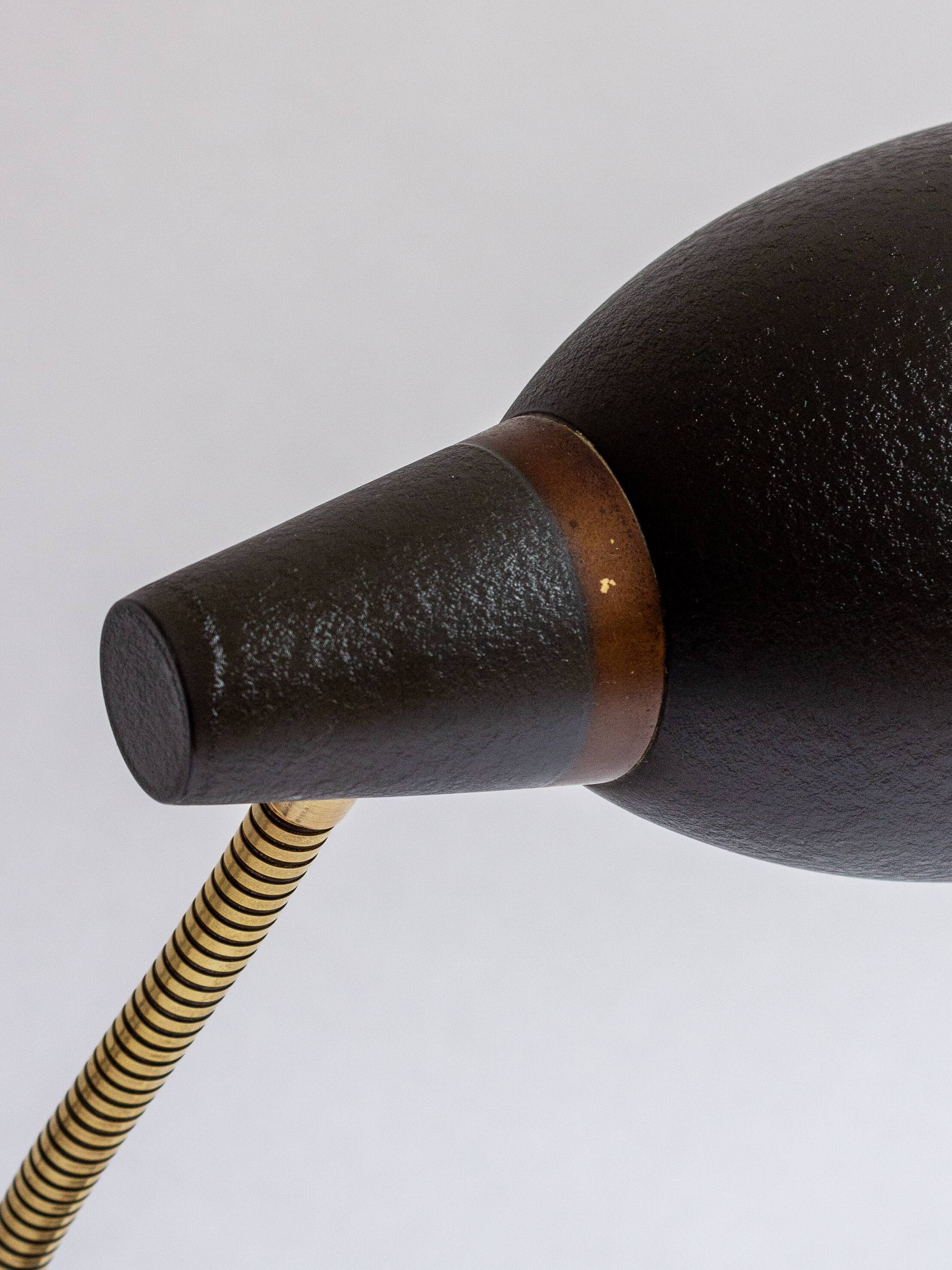 Metal and brass cocotte lamp, 1950s