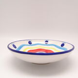 Multicolored hollow plate in Italian ceramic