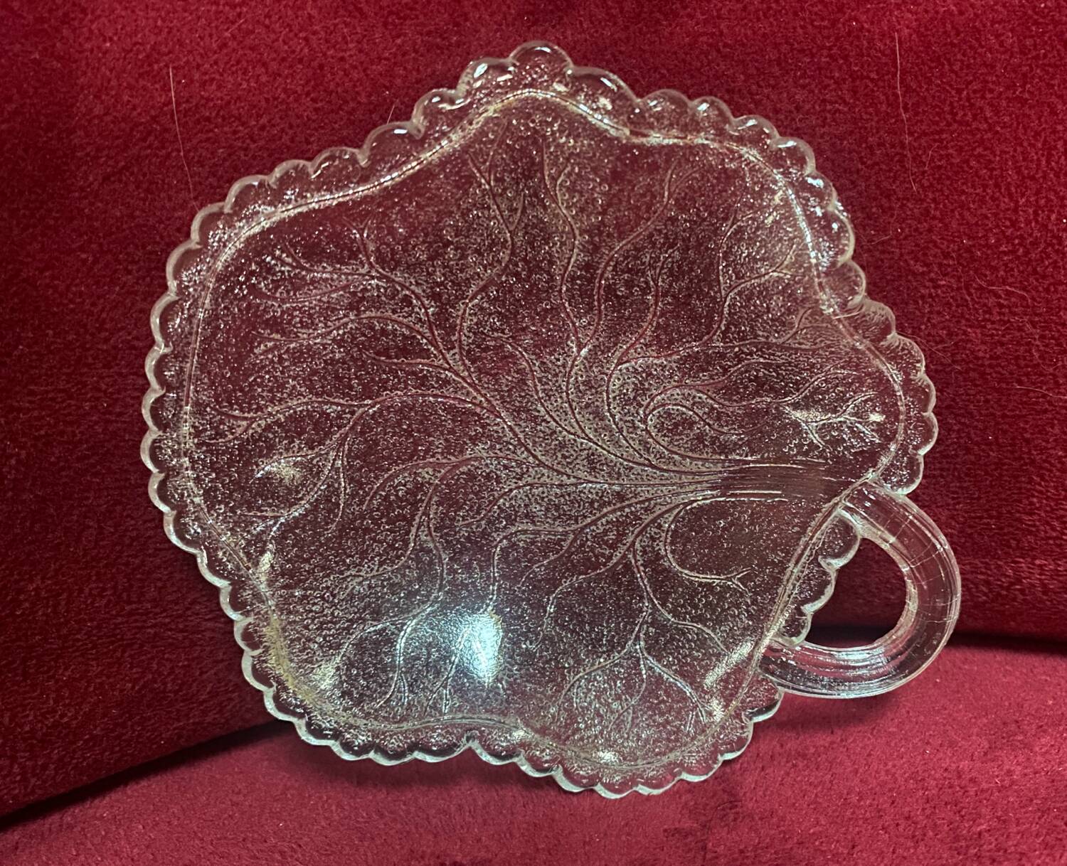 Set of old pressed moulded glass bowls