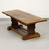 Rustic farmhouse refectory oak coffee table