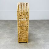 Rounded rattan shelf 60s